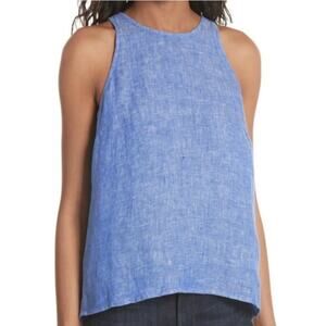 Joie Dany Split Back Button Linen Sleeveless Top XS